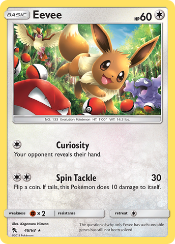 Eevee (48/68) [Sun & Moon: Hidden Fates] - The Mythic Store | 24h Order Processing
