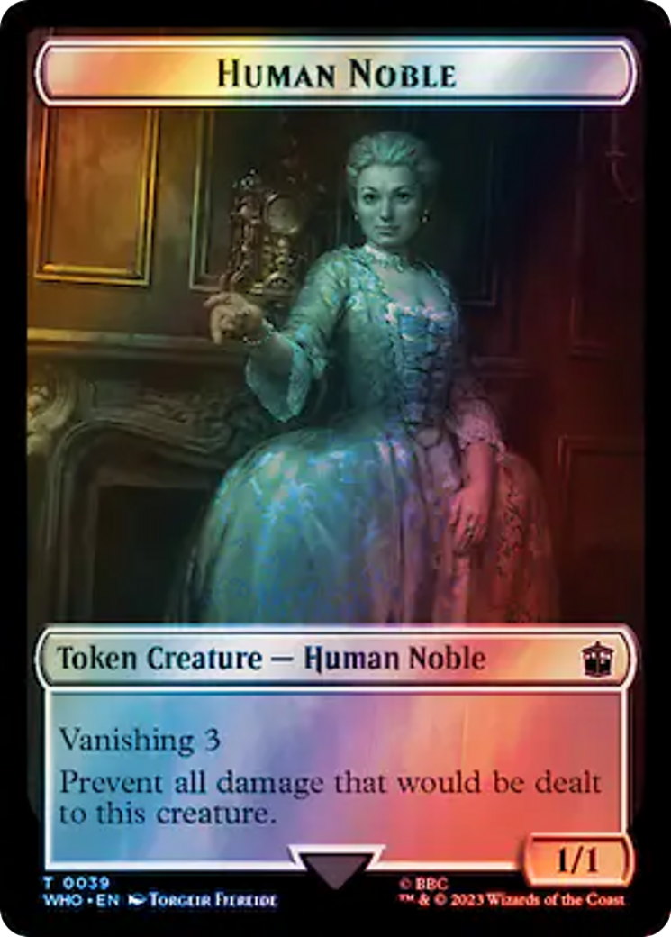 Human Noble // Beast Double-Sided Token (Surge Foil) [Doctor Who Tokens] - The Mythic Store | 24h Order Processing