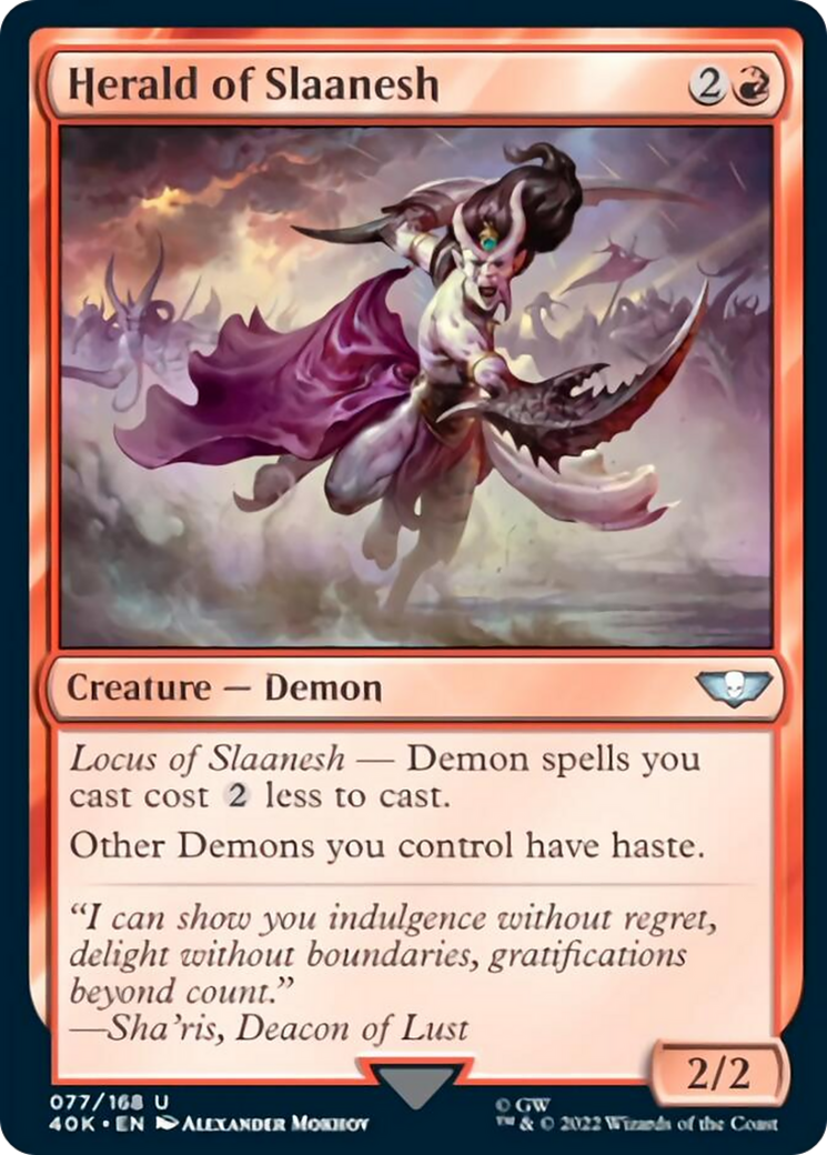 Herald of Slaanesh (Surge Foil) [Warhammer 40,000] - The Mythic Store | 24h Order Processing