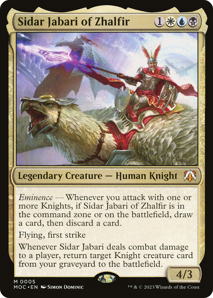 Sidar Jabari of Zhalfir [March of the Machine Commander] - The Mythic Store | 24h Order Processing