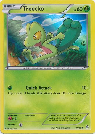 Treecko (6/160) (Sheen Holo) [XY: Primal Clash] - The Mythic Store | 24h Order Processing