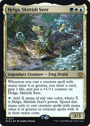 Helga, Skittish Seer [Bloomburrow Prerelease Promos] - The Mythic Store | 24h Order Processing