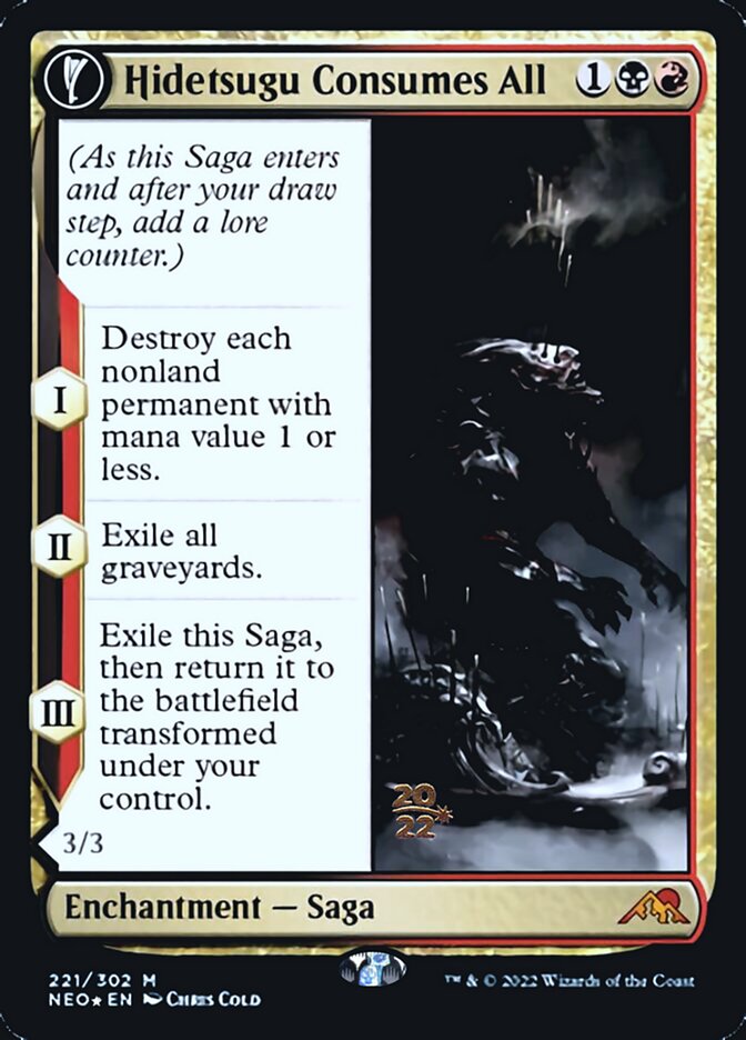 Hidetsugu Consumes All // Vessel of the All-Consuming [Kamigawa: Neon Dynasty Prerelease Promos] - The Mythic Store | 24h Order Processing