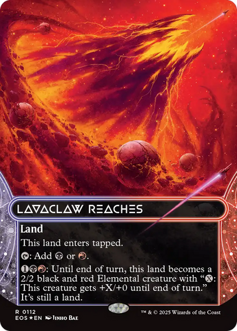 Lavaclaw Reaches (0112) (Borderless) (Galaxy Foil) [Edge of Eternities: Stellar Sights] - The Mythic Store | 24h Order Processing