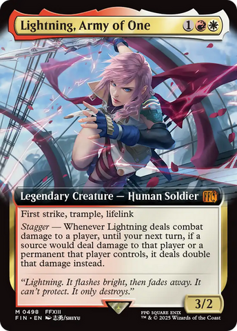 Lightning, Army of One (Extended Art) [FINAL FANTASY] - The Mythic Store | 24h Order Processing