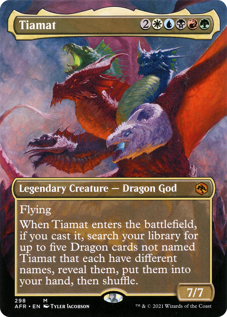 Tiamat (Borderless Alternate Art) [Dungeons & Dragons: Adventures in the Forgotten Realms] - The Mythic Store | 24h Order Processing