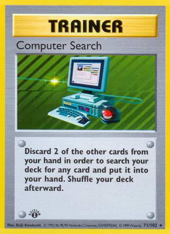 Computer Search (71/102) (Shadowless) [Base Set 1st Edition] - The Mythic Store | 24h Order Processing