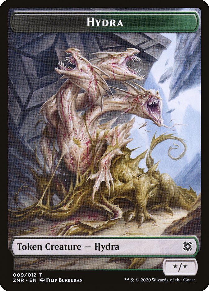 Drake // Hydra Double-Sided Token [Zendikar Rising Tokens] - The Mythic Store | 24h Order Processing