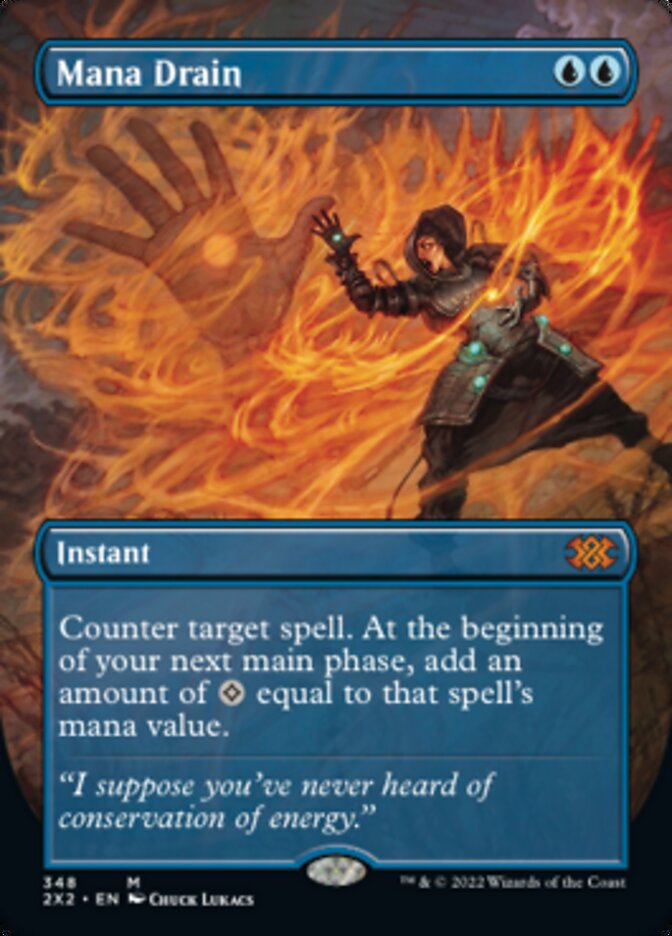 Mana Drain (Borderless Alternate Art) [Double Masters 2022] - The Mythic Store | 24h Order Processing