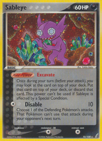 Sableye (10/100) [EX: Crystal Guardians] - The Mythic Store | 24h Order Processing