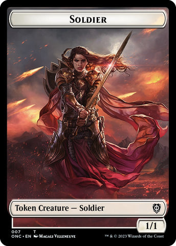 Soldier (007) // Angel Double-Sided Token [Phyrexia: All Will Be One Commander Tokens] - The Mythic Store | 24h Order Processing