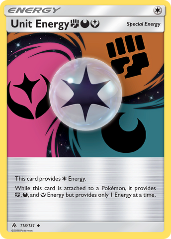 Unit Energy (118/131) (Fighting, Darkness, Fairy) [Sun & Moon: Forbidden Light] - The Mythic Store | 24h Order Processing