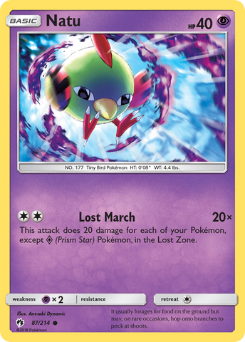 Natu (87/214) [Sun & Moon: Lost Thunder] - The Mythic Store | 24h Order Processing