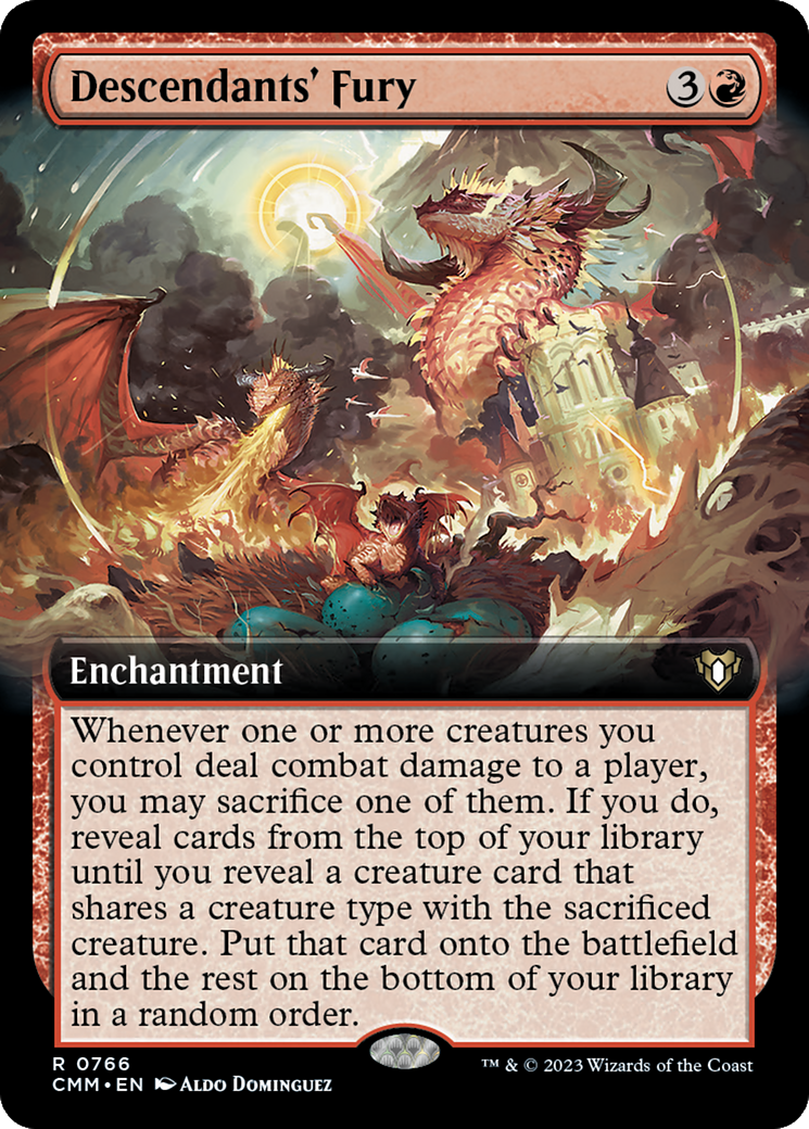 Descendants' Fury (Extended Art) [Commander Masters] - The Mythic Store | 24h Order Processing