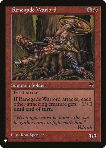 Renegade Warlord [The List] - The Mythic Store | 24h Order Processing
