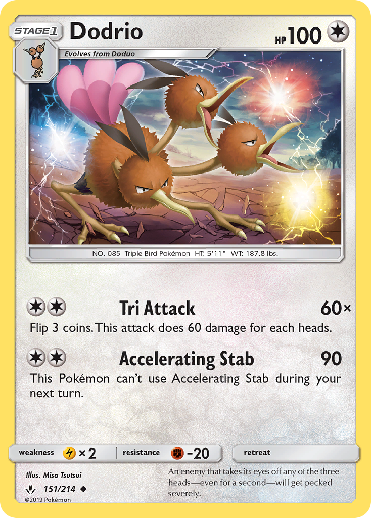 Dodrio (151/214) [Sun & Moon: Unbroken Bonds] - The Mythic Store | 24h Order Processing