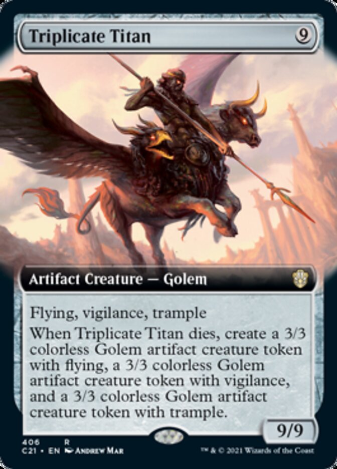 Triplicate Titan (Extended Art) [Commander 2021] - The Mythic Store | 24h Order Processing