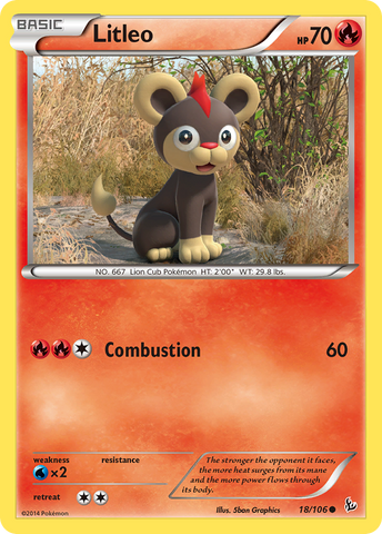 Litleo (18/106) [XY: Flashfire] - The Mythic Store | 24h Order Processing