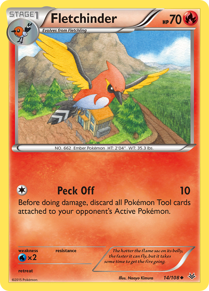 Fletchinder (14/108) [XY: Roaring Skies] - The Mythic Store | 24h Order Processing