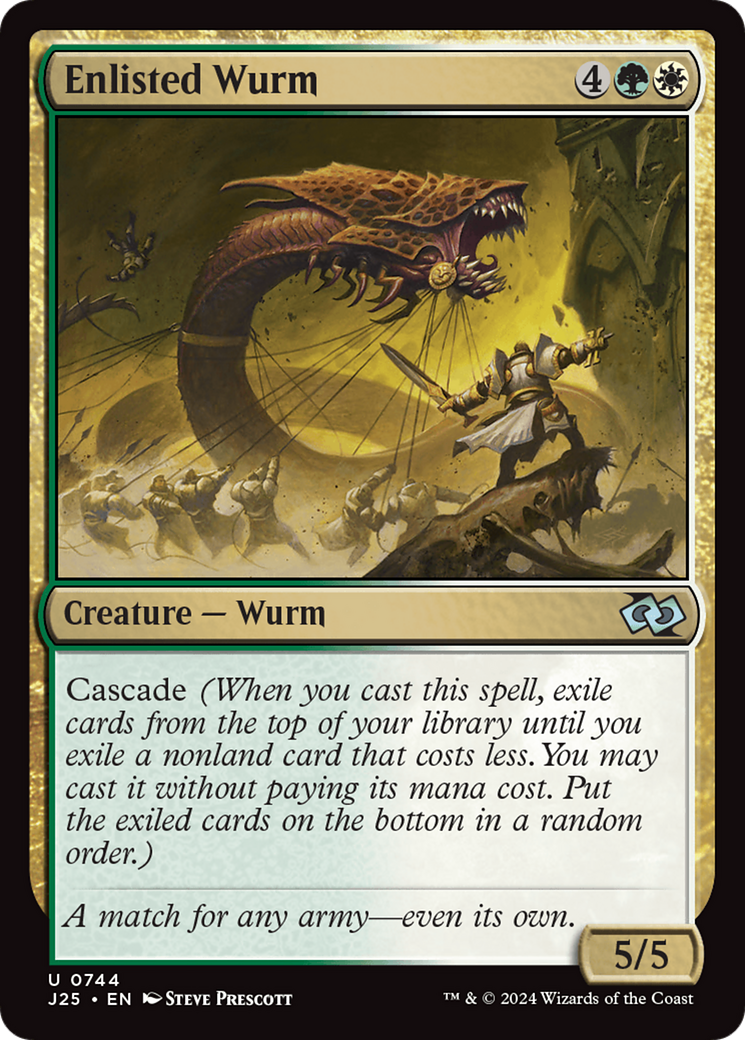 Enlisted Wurm [Foundations Jumpstart] - The Mythic Store | 24h Order Processing