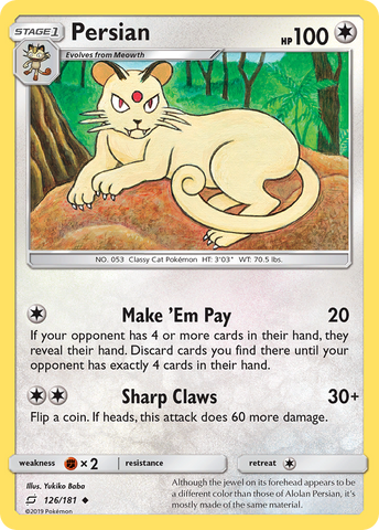 Persian (126/181) [Sun & Moon: Team Up] - The Mythic Store | 24h Order Processing
