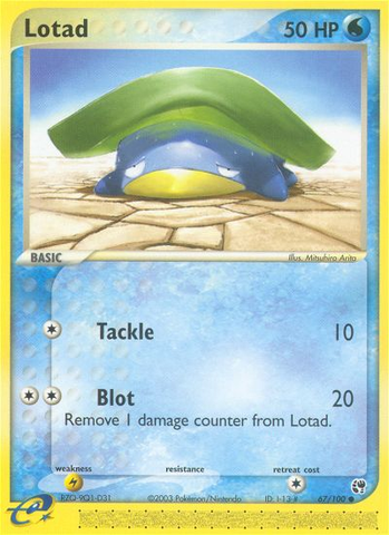 Lotad (67/100) [EX: Sandstorm] - The Mythic Store | 24h Order Processing