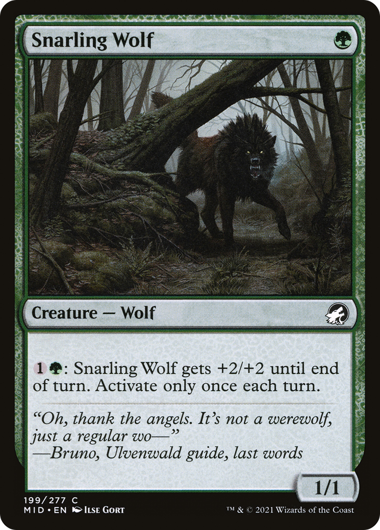 Snarling Wolf [Innistrad: Midnight Hunt] - The Mythic Store | 24h Order Processing