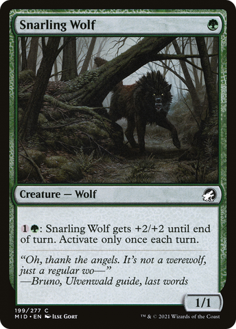 Snarling Wolf [Innistrad: Midnight Hunt] - The Mythic Store | 24h Order Processing