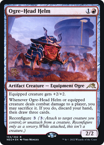 Ogre-Head Helm [Kamigawa: Neon Dynasty Prerelease Promos] - The Mythic Store | 24h Order Processing