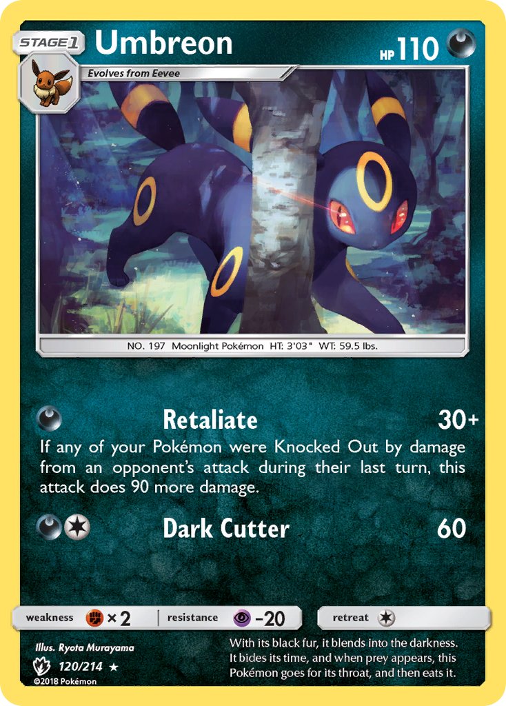 Umbreon (120/214) (Cosmos Holo) (Blister Exclusive) [Sun & Moon: Lost Thunder] - The Mythic Store | 24h Order Processing