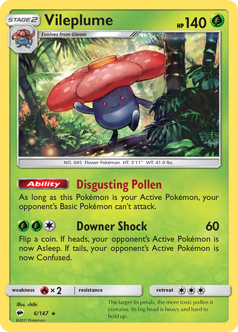 Vileplume (6/147) [Sun & Moon: Burning Shadows] - The Mythic Store | 24h Order Processing