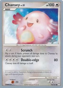Chansey LV.31 (76/123) (Bliss Control - Paul Atanassov) [World Championships 2008] - The Mythic Store | 24h Order Processing