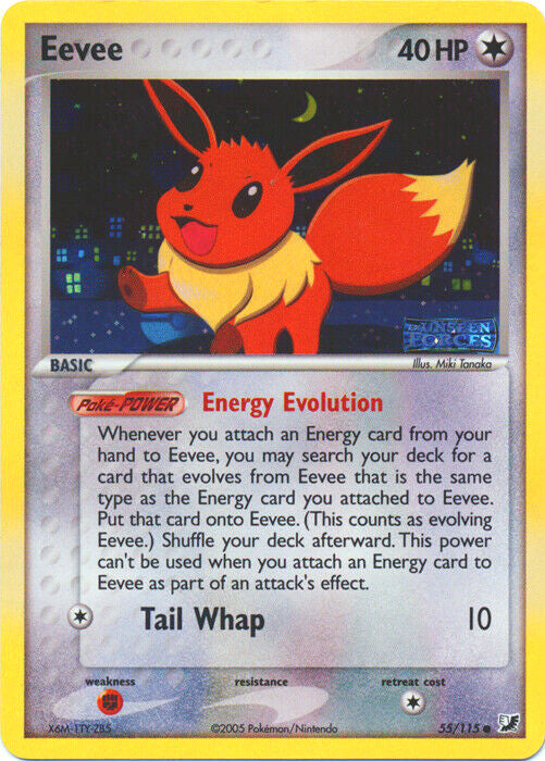 Eevee (55/115) (Stamped) [EX: Unseen Forces] - The Mythic Store | 24h Order Processing