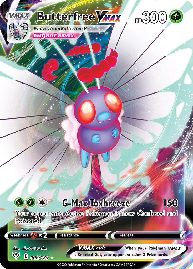 Butterfree VMAX (002/189) [Sword & Shield: Darkness Ablaze] - The Mythic Store | 24h Order Processing