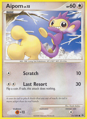 Aipom (51/100) [Diamond & Pearl: Majestic Dawn] - The Mythic Store | 24h Order Processing