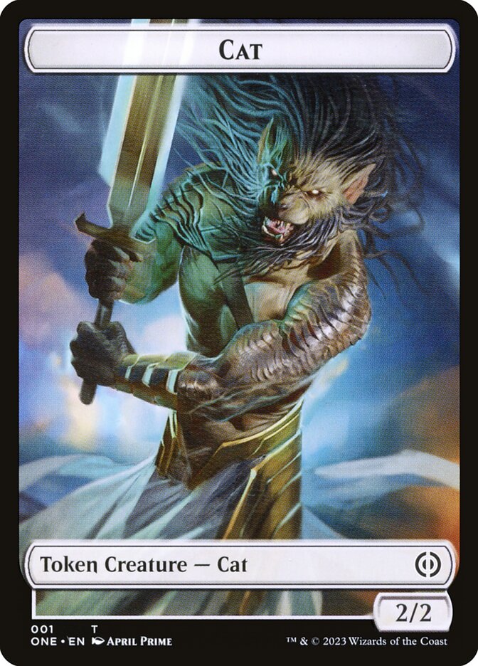 Phyrexian Mite (012) // Cat Double-Sided Token [Phyrexia: All Will Be One Tokens] - The Mythic Store | 24h Order Processing