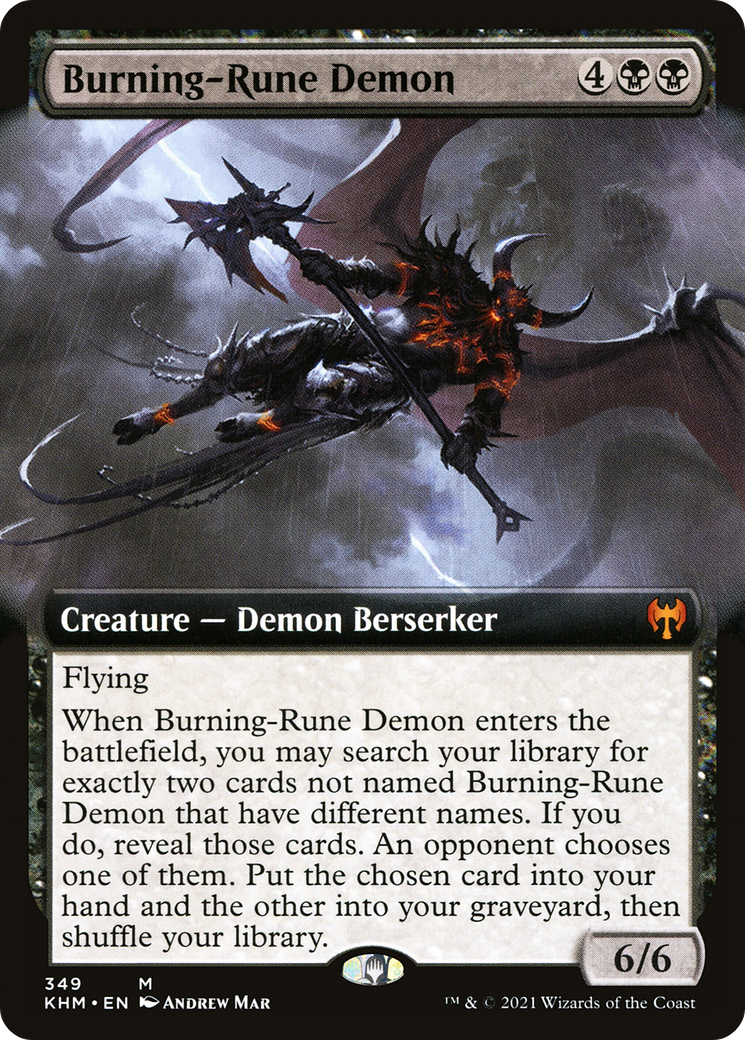 Burning-Rune Demon (Extended Art) [Kaldheim] - The Mythic Store | 24h Order Processing