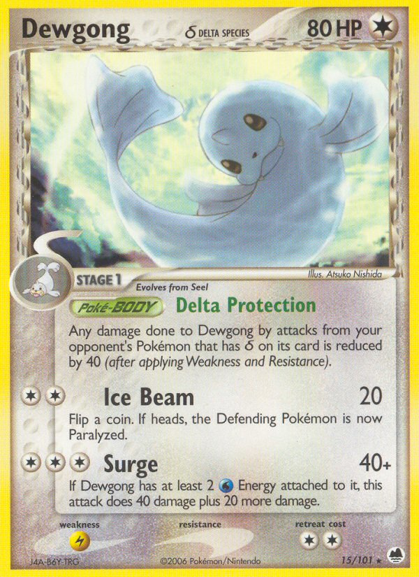 Dewgong (15/101) (Delta Species) [EX: Dragon Frontiers] - The Mythic Store | 24h Order Processing
