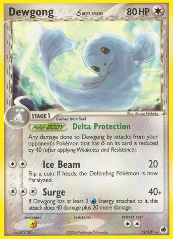 Dewgong (15/101) (Delta Species) [EX: Dragon Frontiers] - The Mythic Store | 24h Order Processing