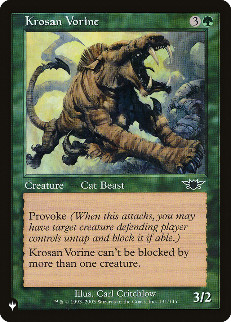 Krosan Vorine [The List] - The Mythic Store | 24h Order Processing