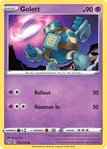 Golett (076/189) [Sword & Shield: Darkness Ablaze] - The Mythic Store | 24h Order Processing