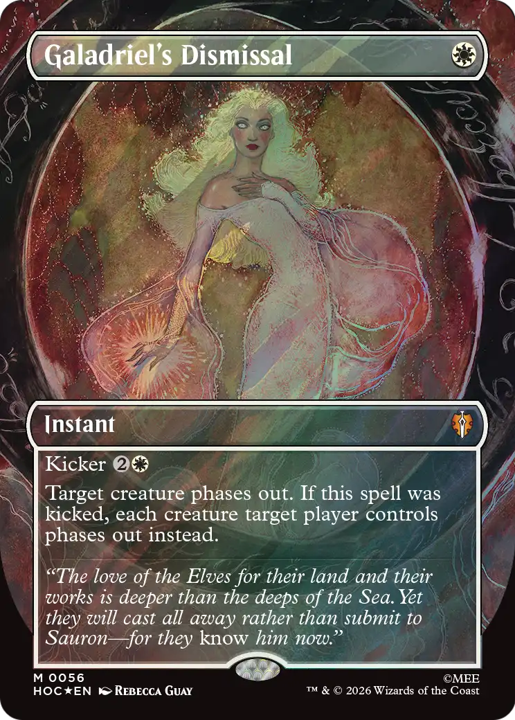Galadriel's Dismissal (Borderless) (Surge Foil) [The Hobbit: Eternal-Legal] - The Mythic Store | 24h Order Processing