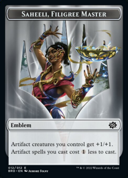 Powerstone // Saheeli, Filigree Master Emblem Double-Sided Token [The Brothers' War Tokens] - The Mythic Store | 24h Order Processing
