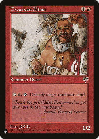 Dwarven Miner [The List] - The Mythic Store | 24h Order Processing