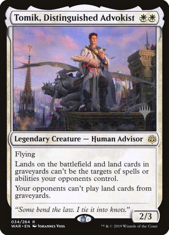 Tomik, Distinguished Advokist (Promo Pack) [War of the Spark Promos] - The Mythic Store | 24h Order Processing