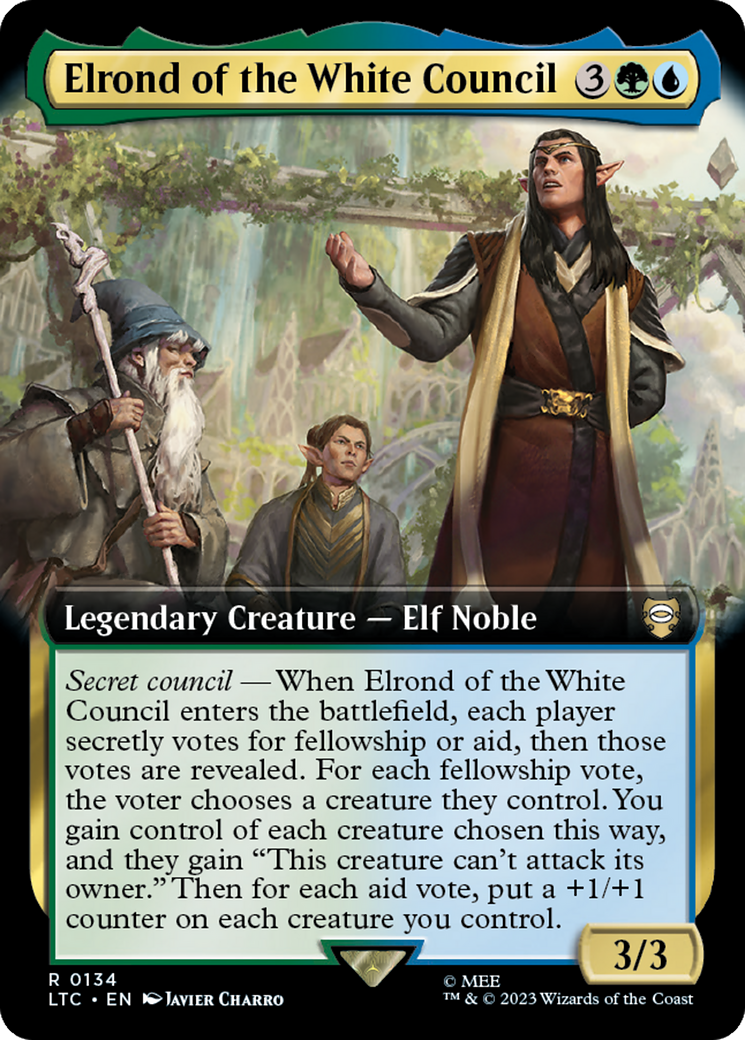 Elrond of the White Council (Extended Art) [The Lord of the Rings: Tales of Middle-Earth Commander] - The Mythic Store | 24h Order Processing