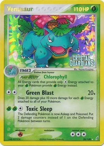 Venusaur (028/100) (Prerelease) [EX: Crystal Guardians] - The Mythic Store | 24h Order Processing