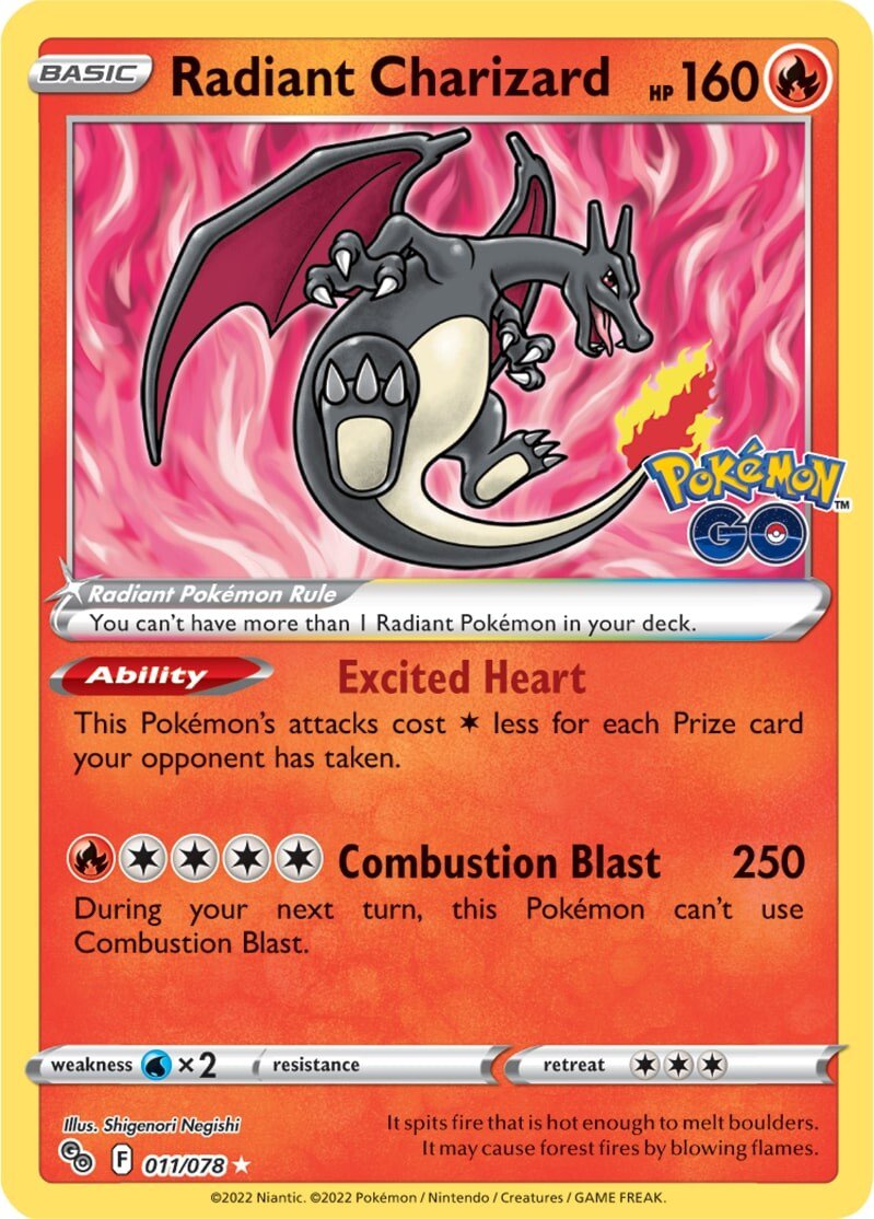 Radiant Charizard (011/078) [Pokémon GO] - The Mythic Store | 24h Order Processing
