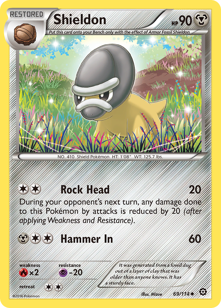 Shieldon (69/114) [XY: Steam Siege] - The Mythic Store | 24h Order Processing