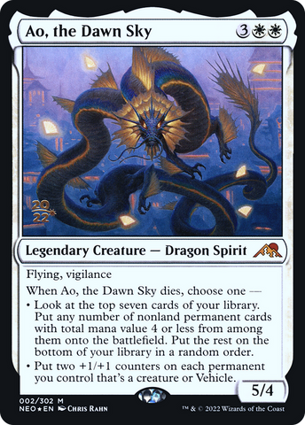 Ao, the Dawn Sky [Kamigawa: Neon Dynasty Prerelease Promos] - The Mythic Store | 24h Order Processing